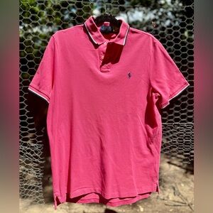 POLO RALPH LAUREN CLASSIC FIT MESH POLO SHIRT Size L Beautiful Shade of Pink